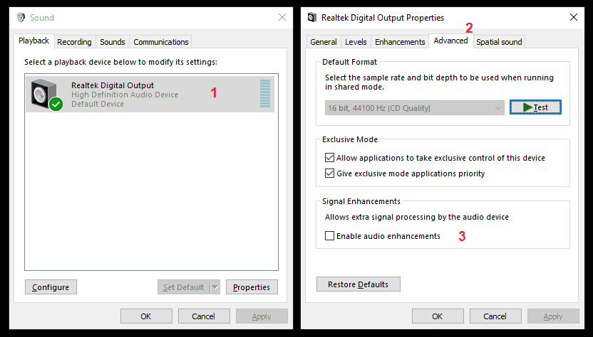 Audio Enhancements